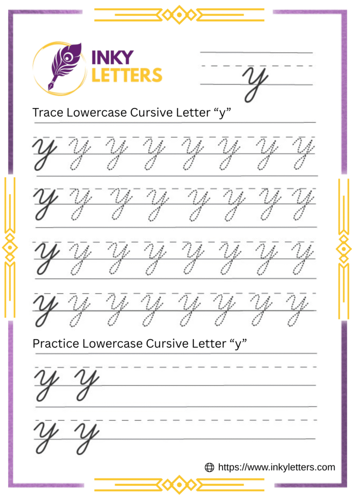 Lowercase Cursive y