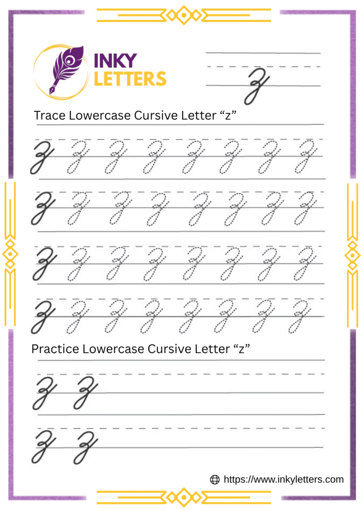 Lowercase Cursive z