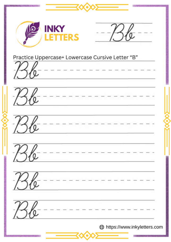 Uppercase + Lowercase Cursive B