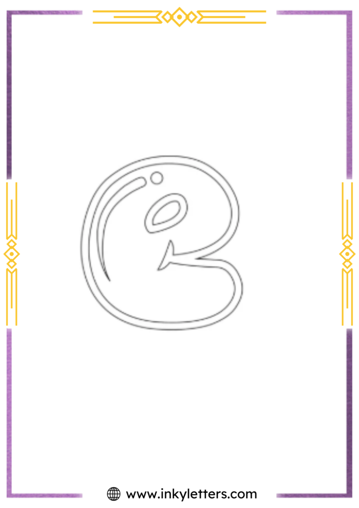 Blobby Chug Lowercase Bubble Letter e