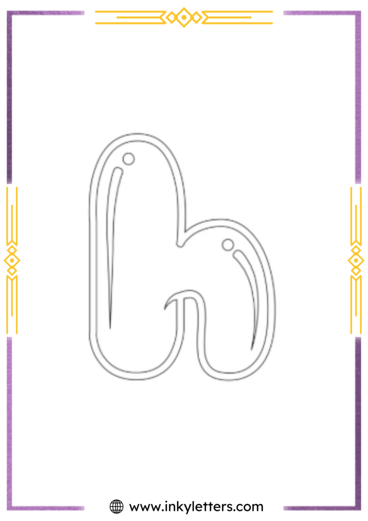 Blobby Chug Lowercase Bubble Letter h