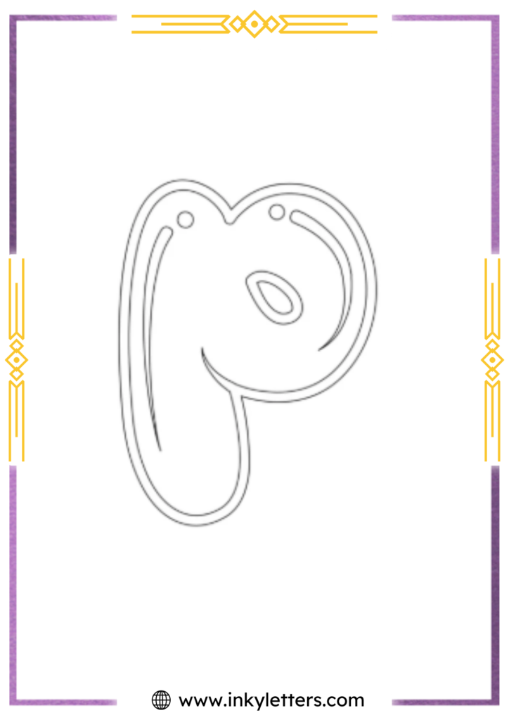 Blobby Chug Lowercase Bubble Letter p