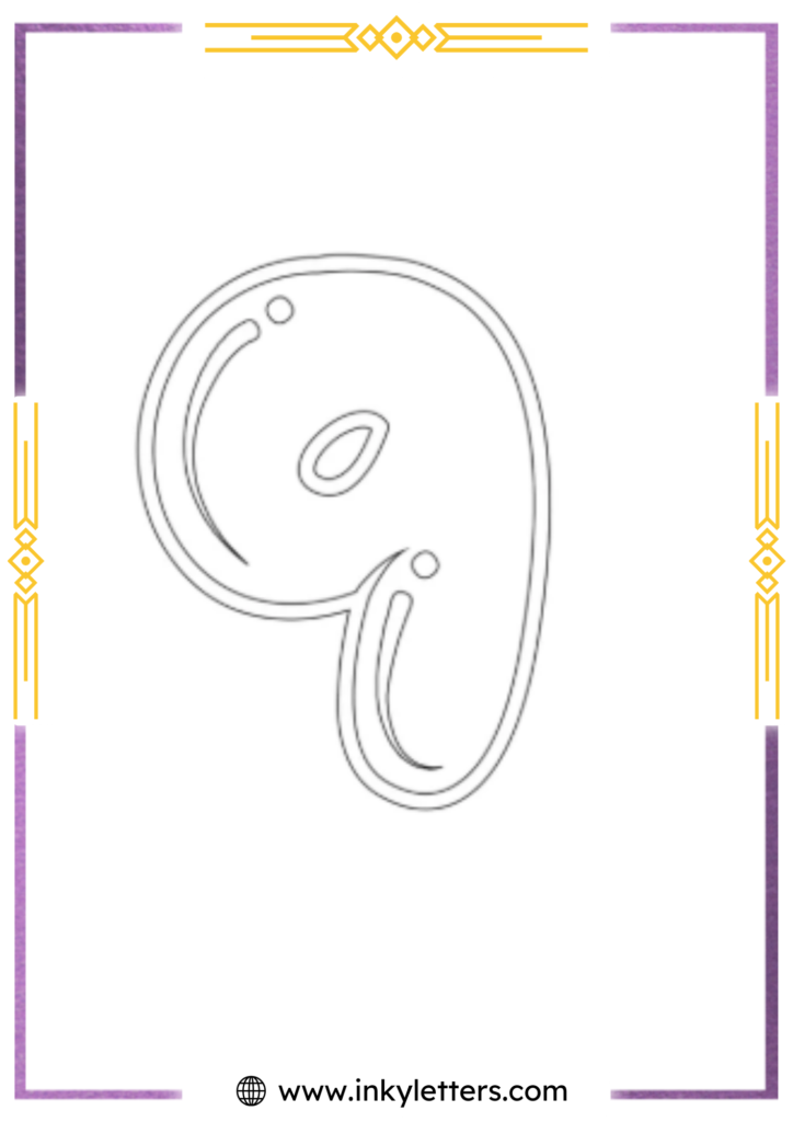 Blobby Chug Lowercase Bubble Letter q