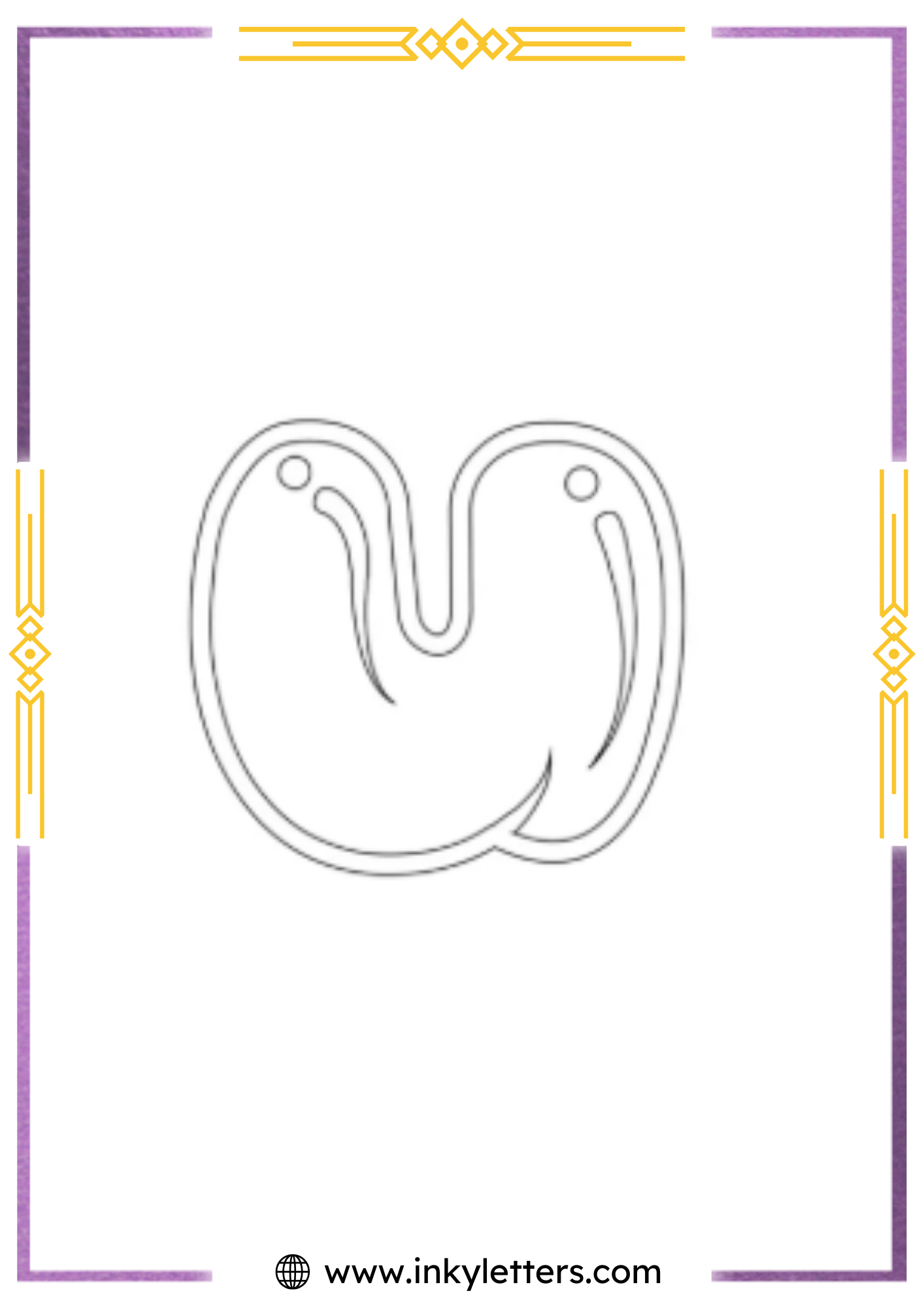 Free Printable Bubble Letter U - Inky Letters