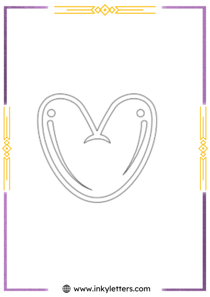 Blobby Chug Lowercase Bubble Letter v