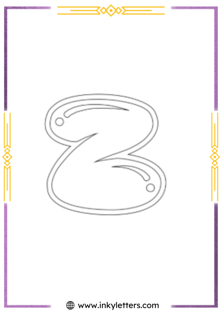 Blobby Chug Lowercase Bubble Letter z