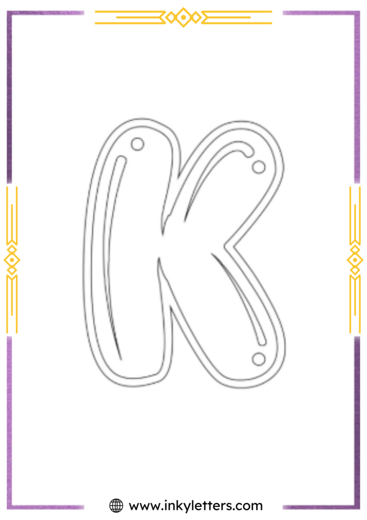 Blobby Chug uppercase Bubble Letter k