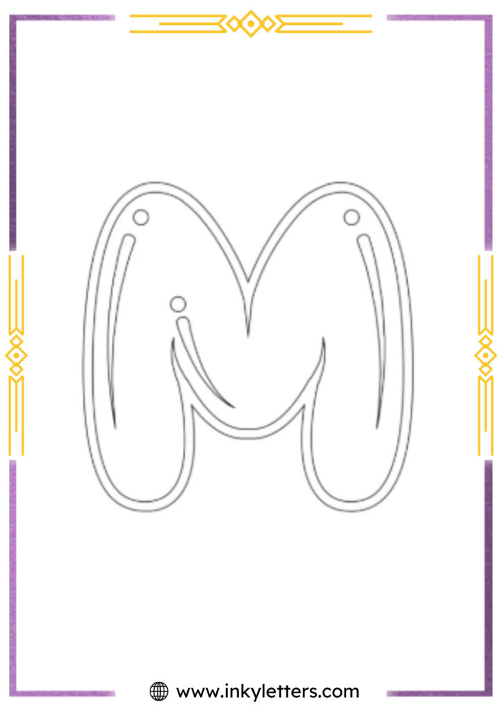 Blobby Chug uppercase Bubble Letter m