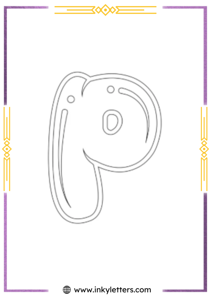 Blobby Chug uppercase Bubble Letter p