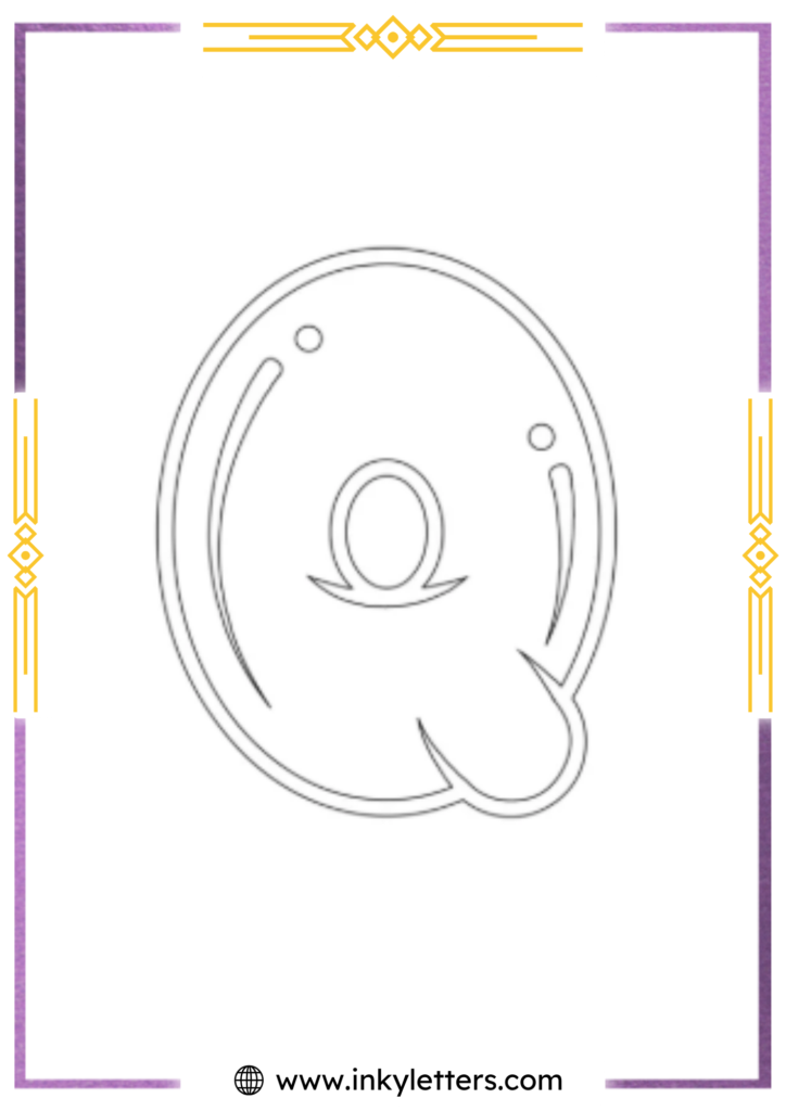 Blobby Chug uppercase Bubble Letter q