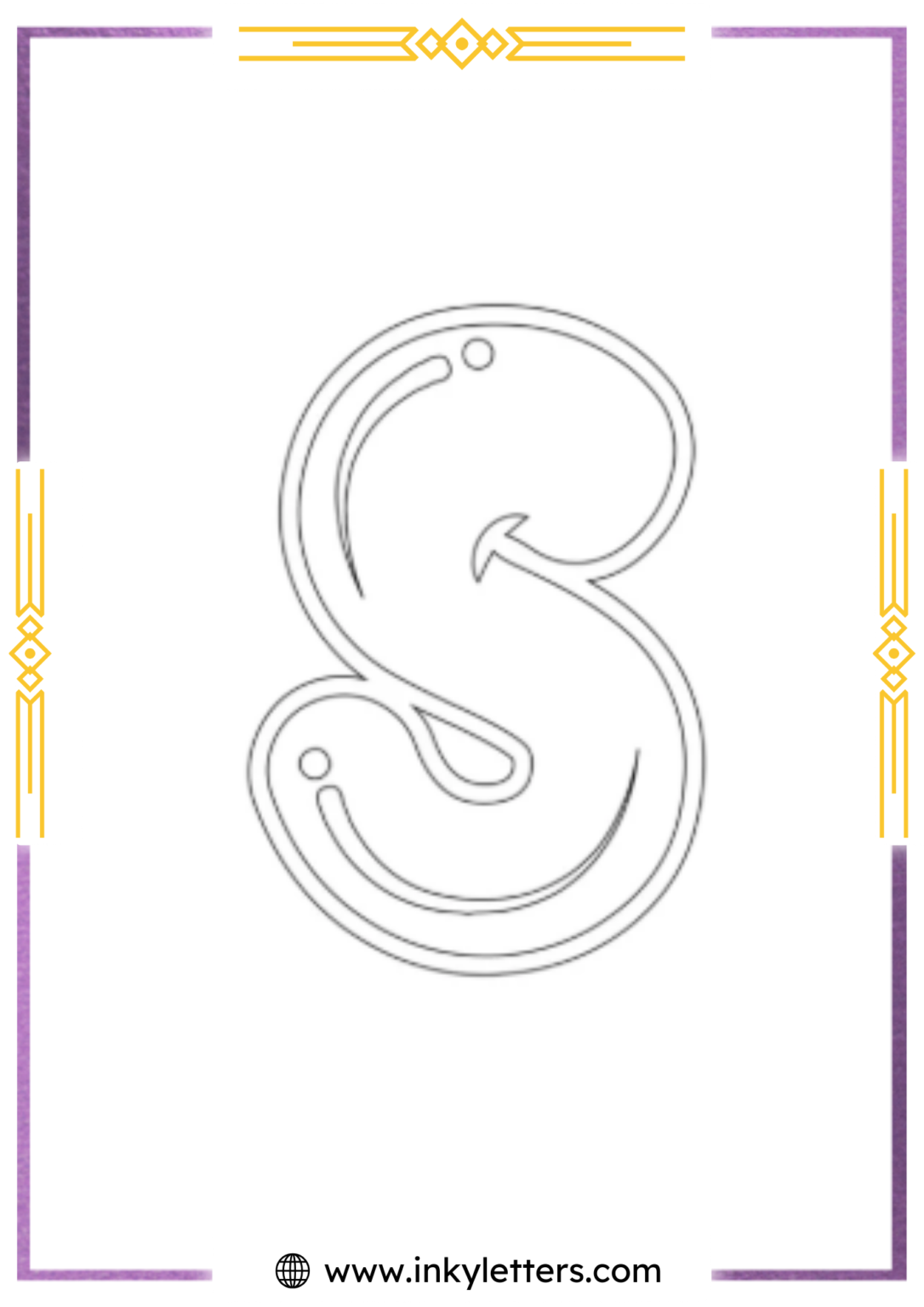 Free Printable Bubble Letter S - Inky Letters