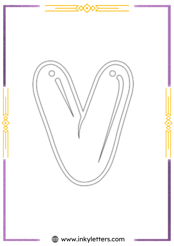 Blobby Chug uppercase Bubble Letter v