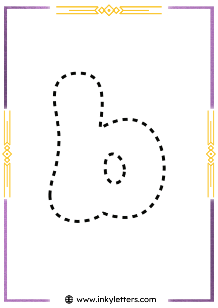 Funky Smiley Lowercase Bubble Letter b