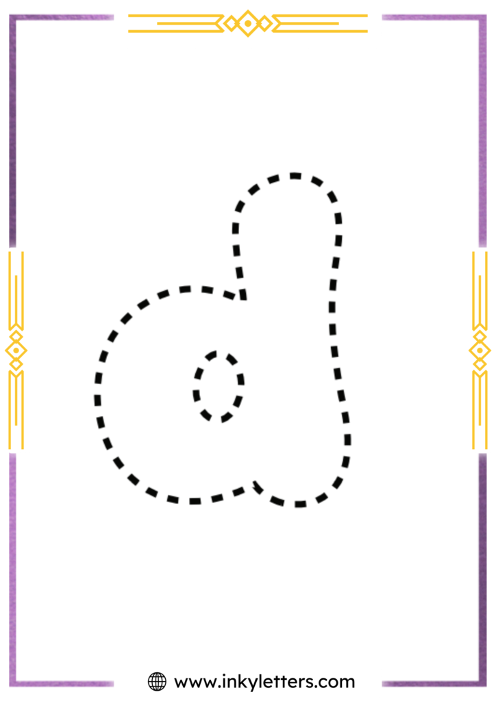 Funky Smiley Lowercase Bubble Letter d