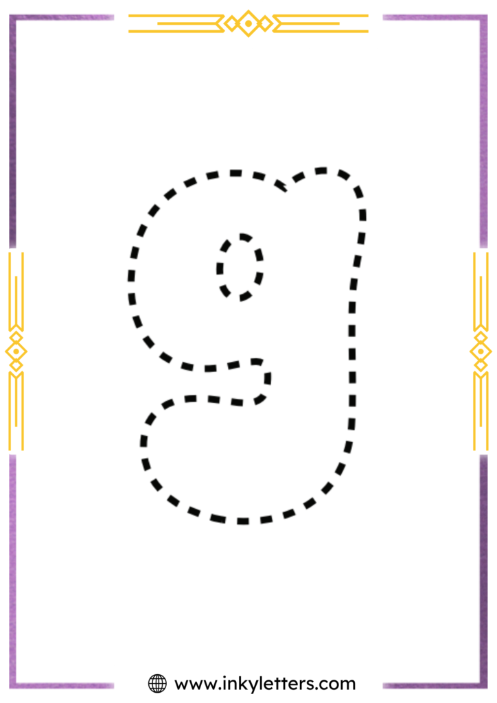 Funky Smiley Lowercase Bubble Letter g