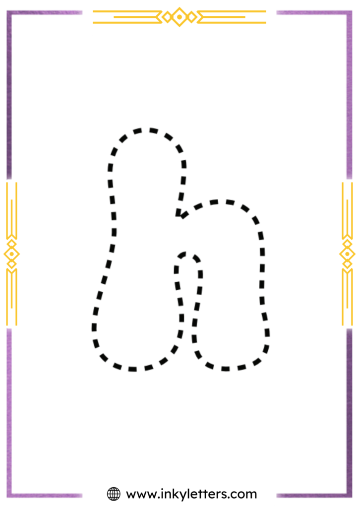 Funky Smiley Lowercase Bubble Letter h