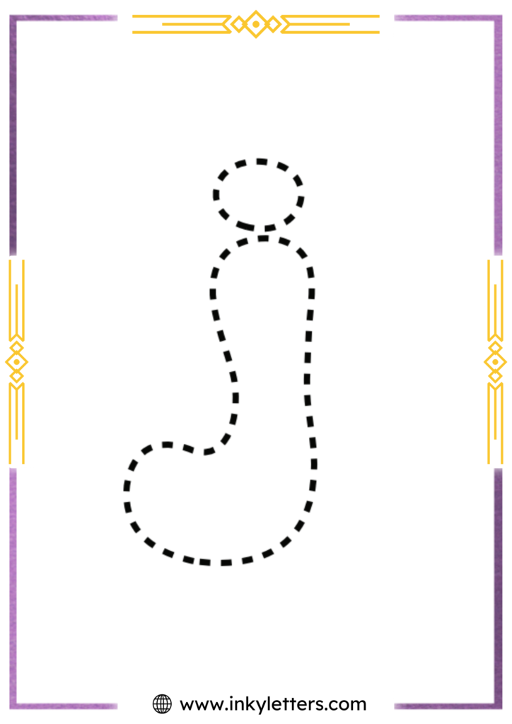 Funky Smiley Lowercase Bubble Letter j