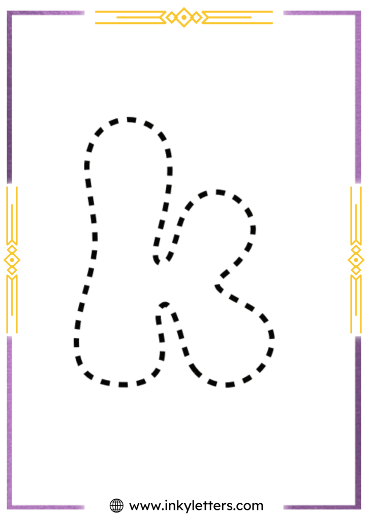 Funky Smiley Lowercase Bubble Letter k
