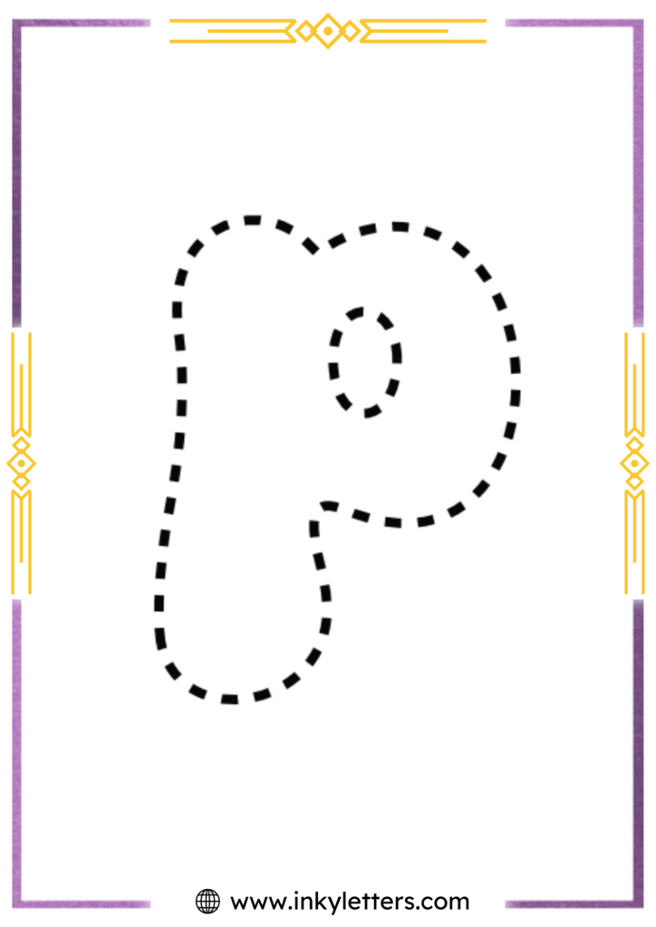 Funky Smiley Lowercase Bubble Letter p