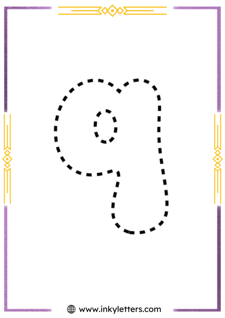 Funky Smiley Lowercase Bubble Letter q