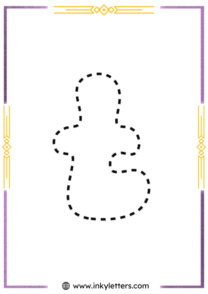 Funky Smiley Lowercase Bubble Letter t