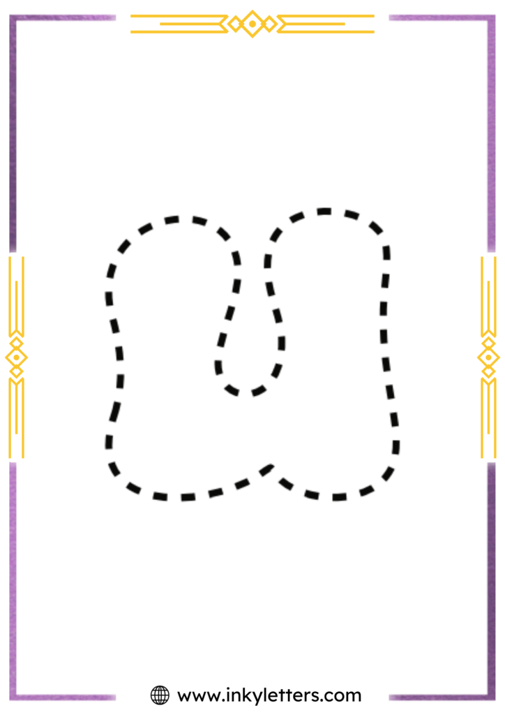 Funky Smiley Lowercase Bubble Letter u