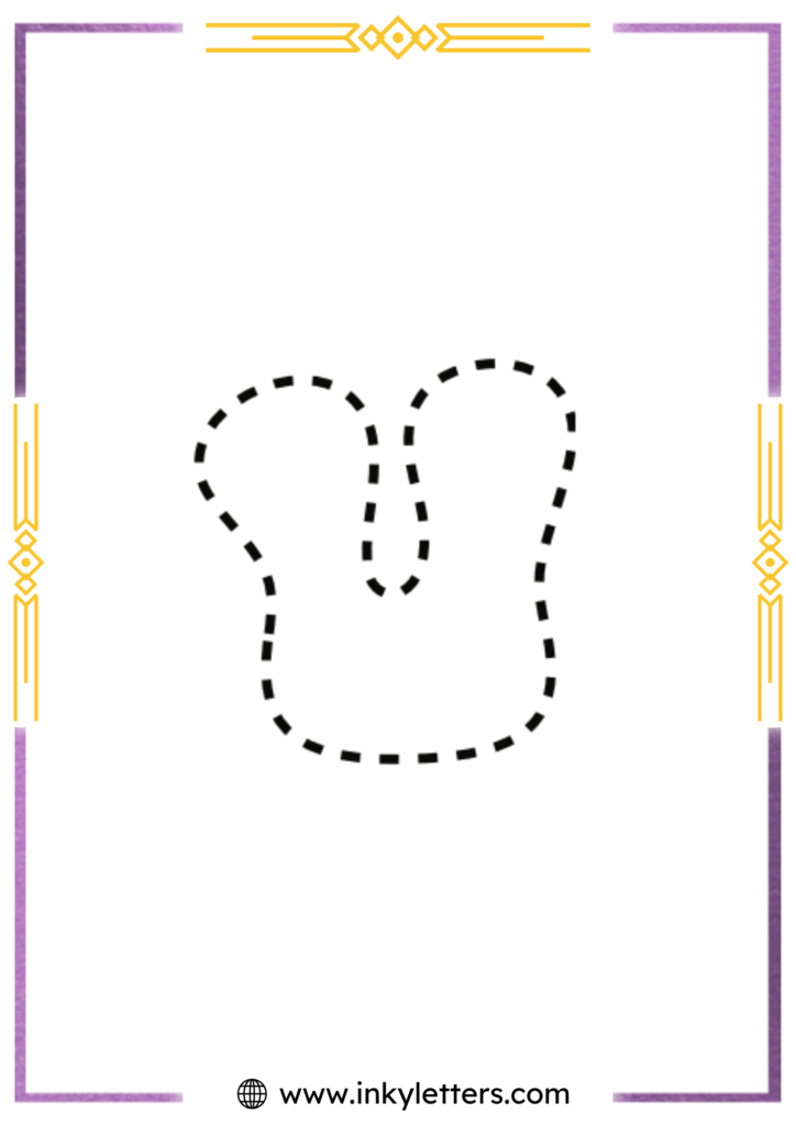 Funky Smiley Lowercase Bubble Letter v