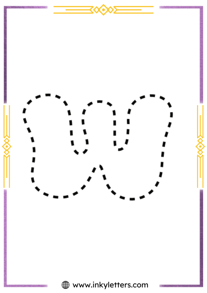 Funky Smiley Lowercase Bubble Letter w