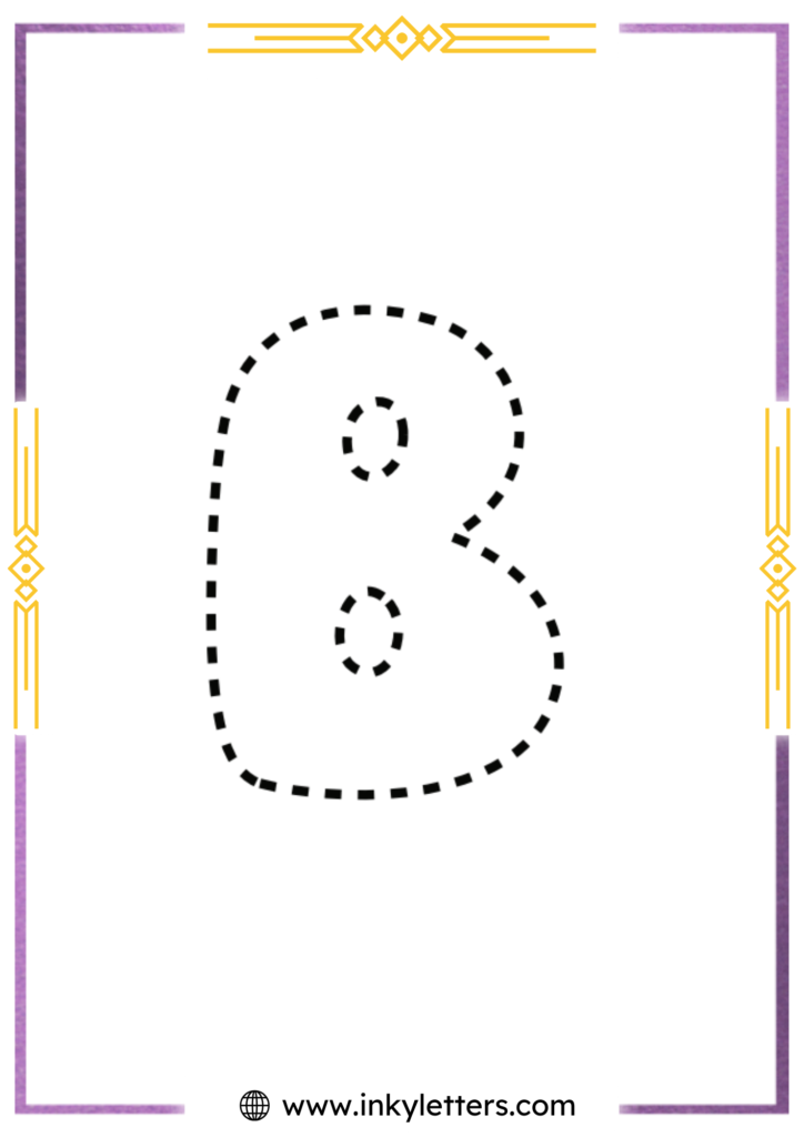 Funky Smiley Uppercase Bubble Letter b