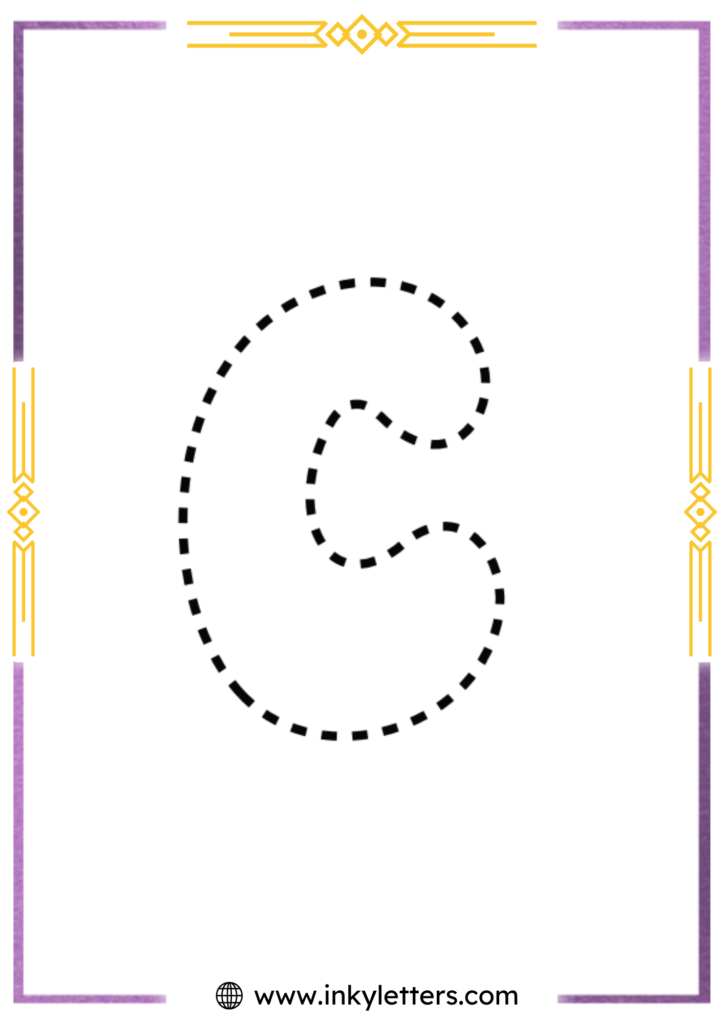 Funky Smiley Uppercase Bubble Letter c
