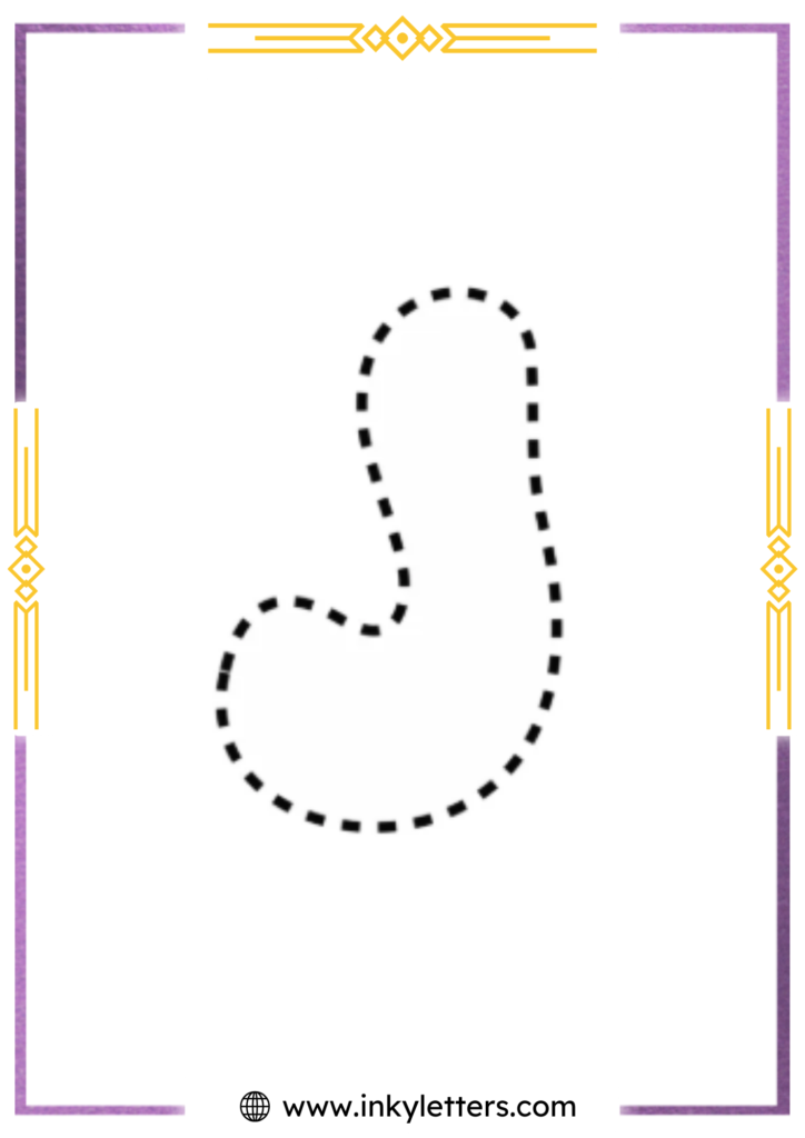 Funky Smiley Uppercase Bubble Letter j