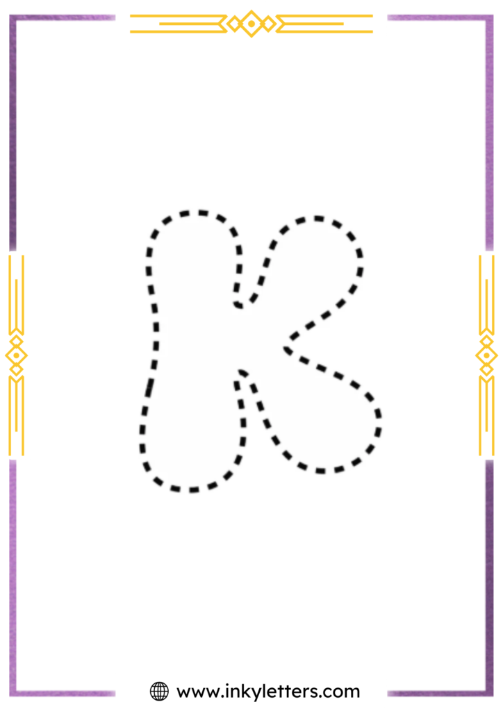 Funky Smiley Uppercase Bubble Letter k