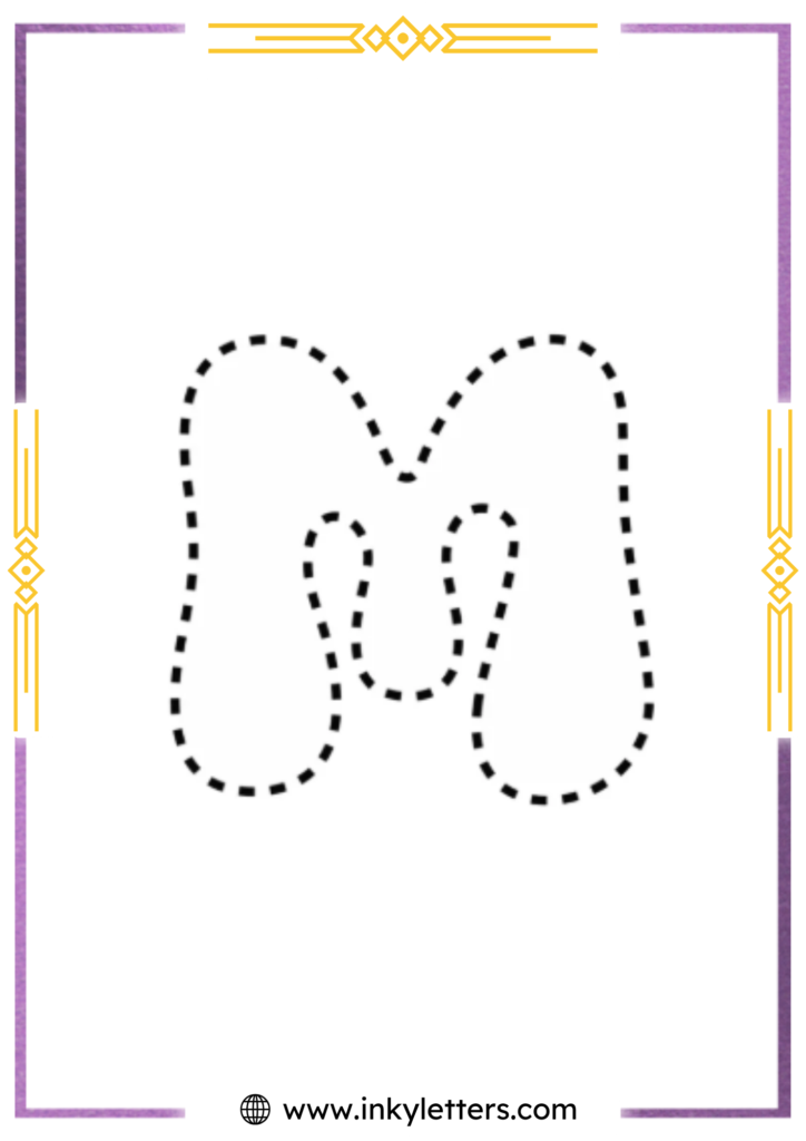 Funky Smiley Uppercase Bubble Letter m