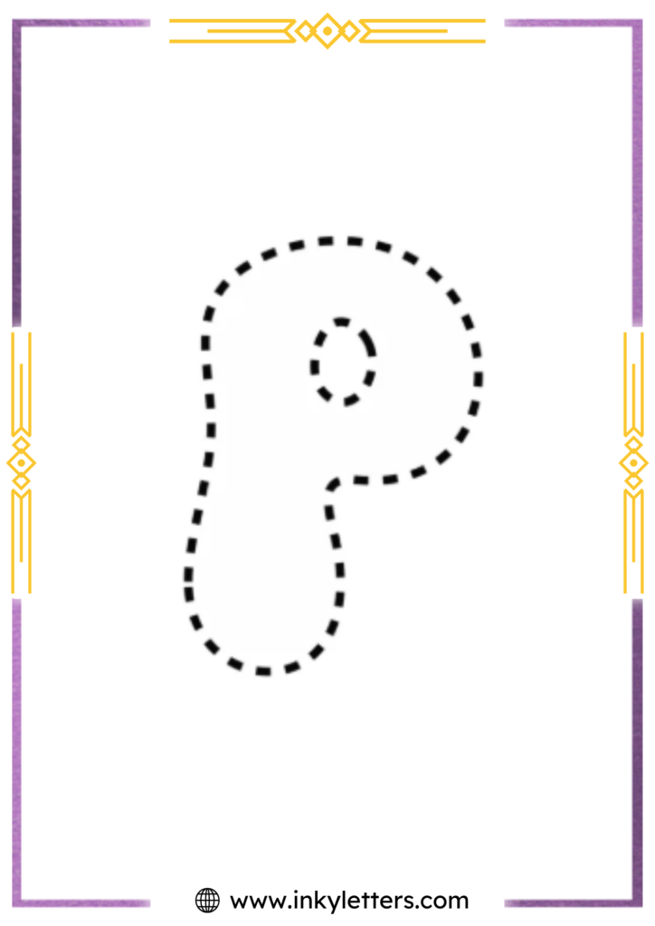 Funky Smiley Uppercase Bubble Letter p
