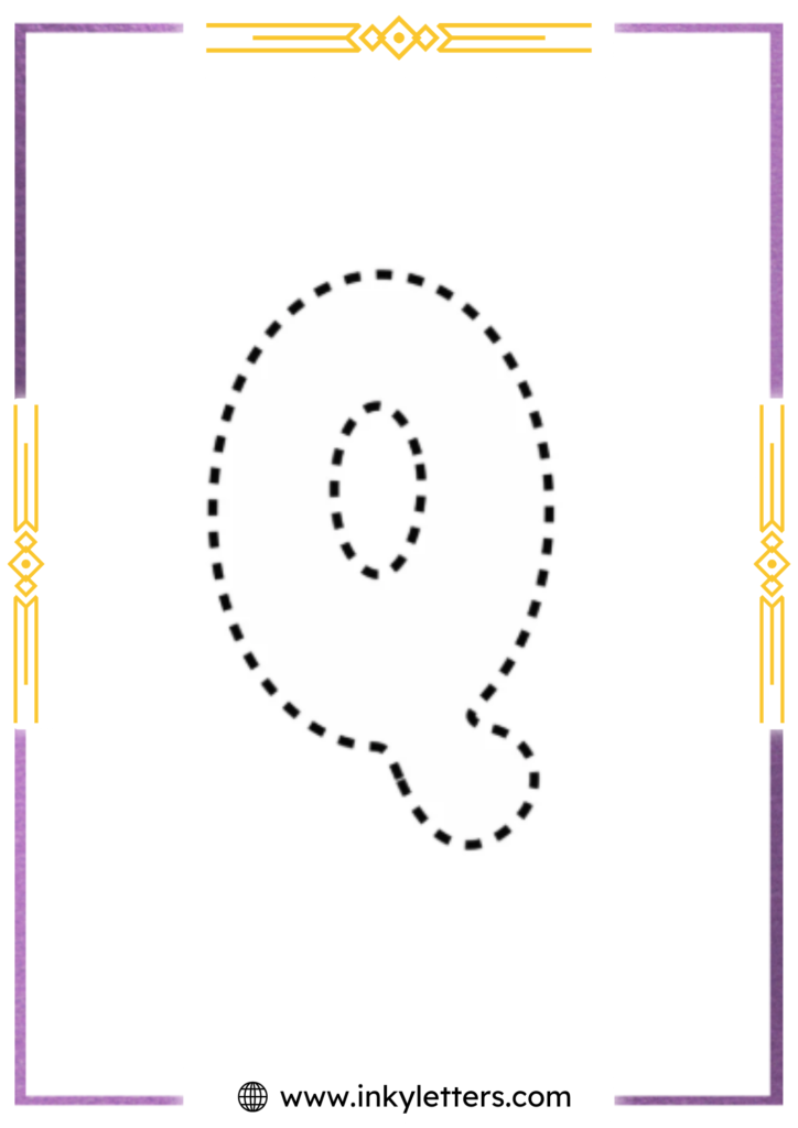 Funky Smiley Uppercase Bubble Letter q