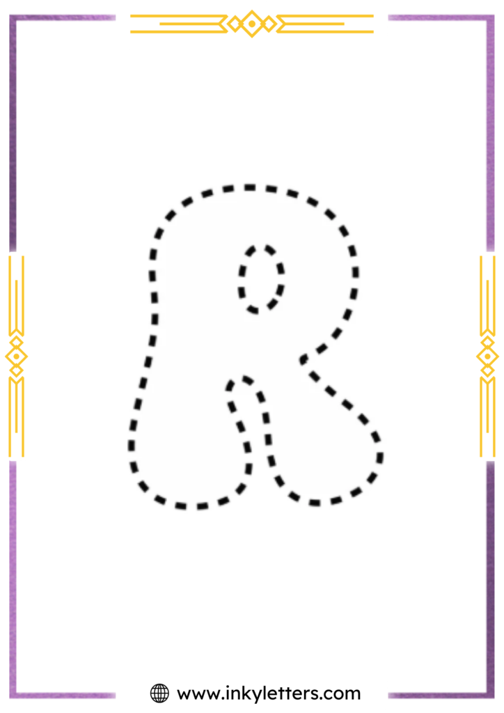 Funky Smiley Uppercase Bubble Letter r