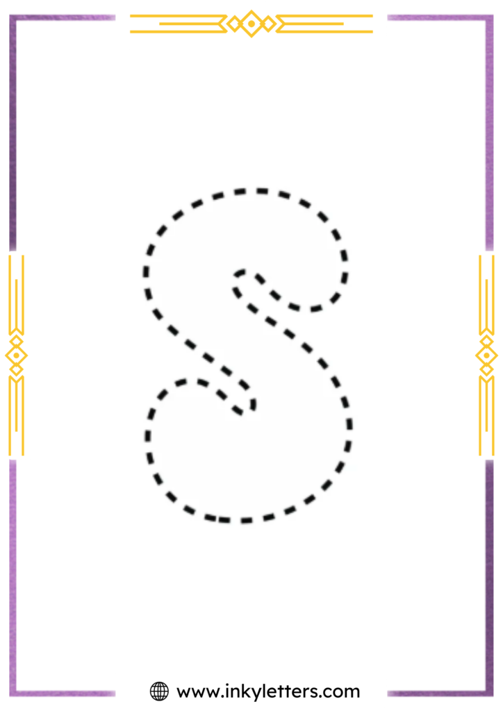 Funky Smiley Uppercase Bubble Letter s