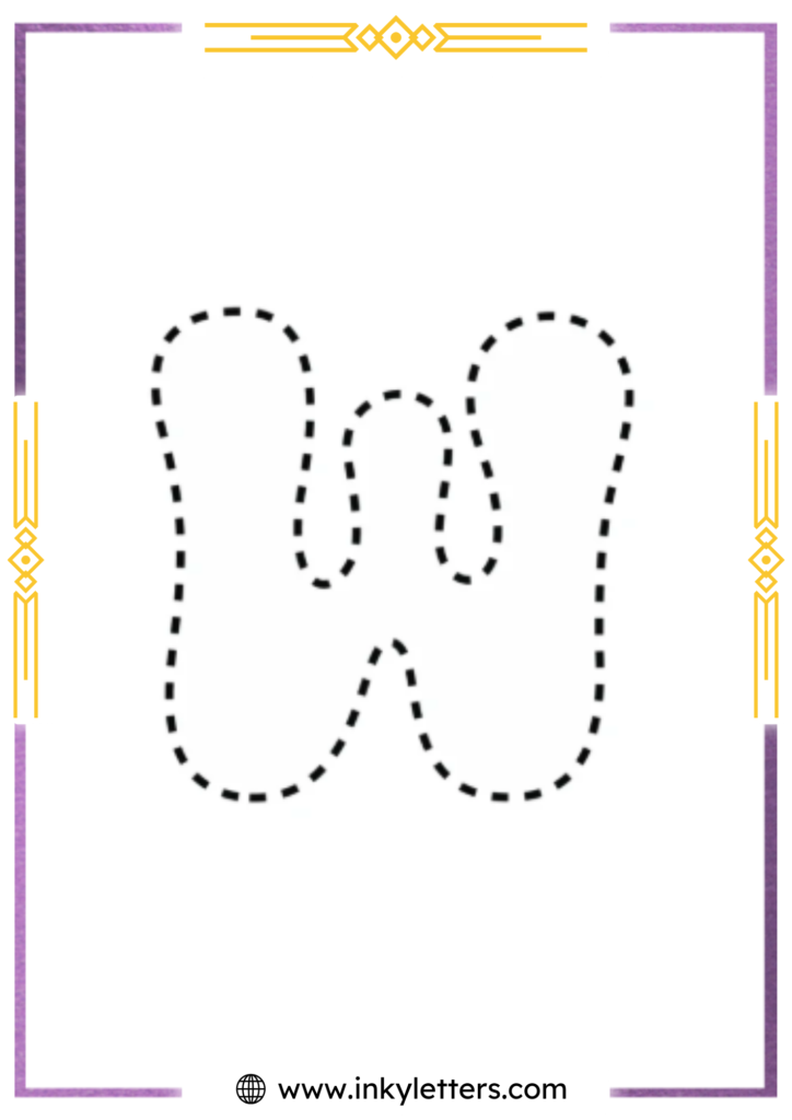 Funky Smiley Uppercase Bubble Letter w