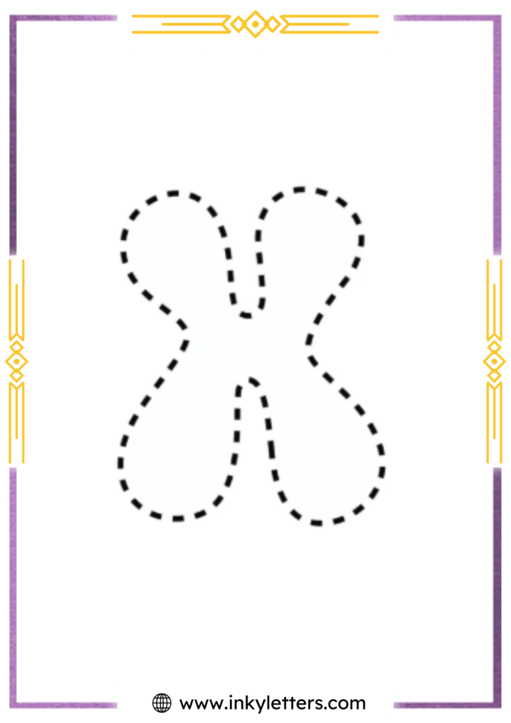 Funky Smiley Uppercase Bubble Letter x