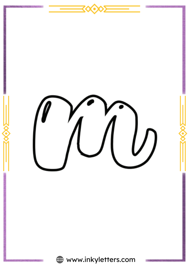 Magic Style Lowercase Bubble Letter m