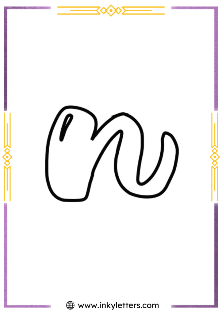 Magic Style Lowercase Bubble Letter n