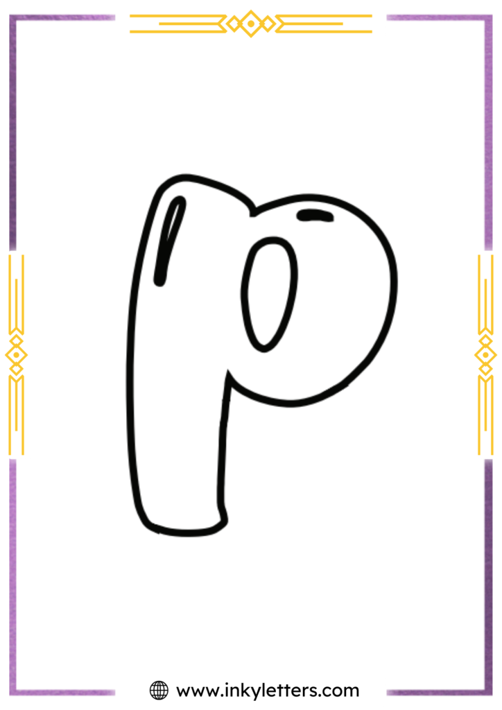 Magic Style Lowercase Bubble Letter p