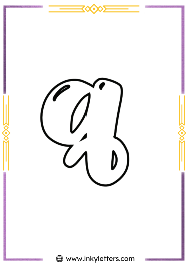 Magic Style Lowercase Bubble Letter q