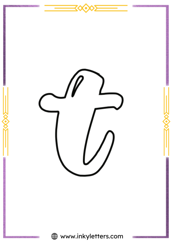 Magic Style Lowercase Bubble Letter t
