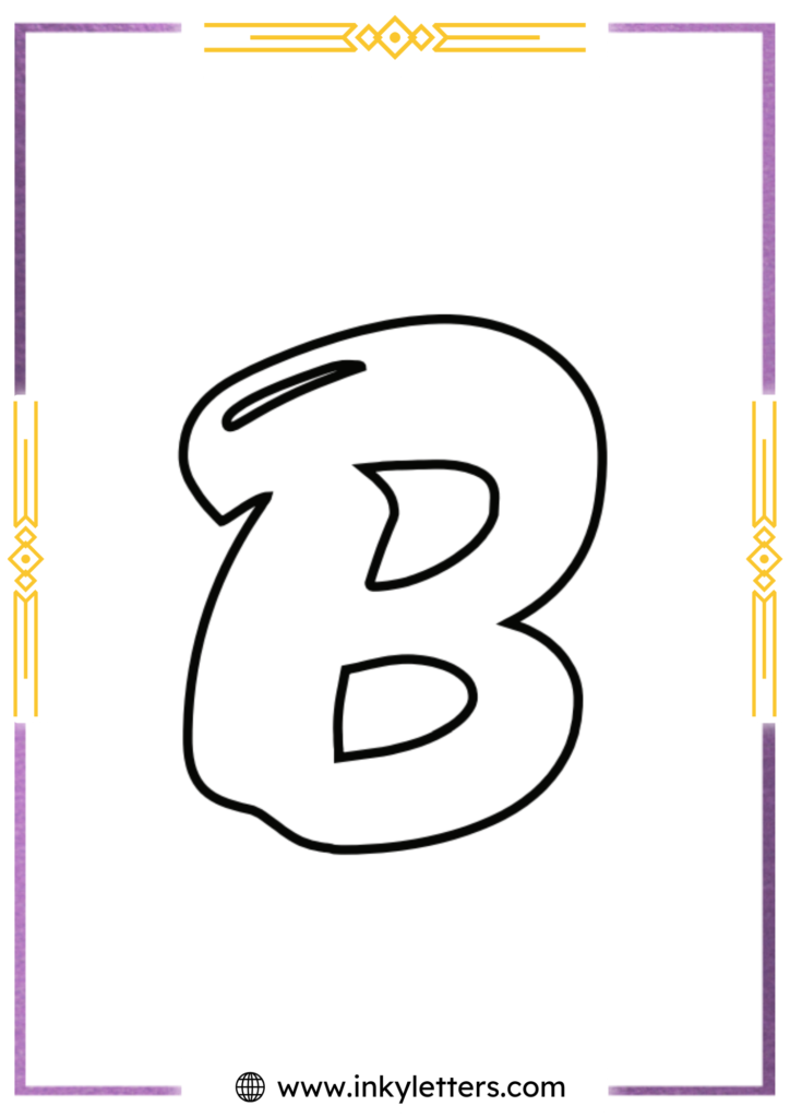 Magic Style Uppercase Bubble Letter b