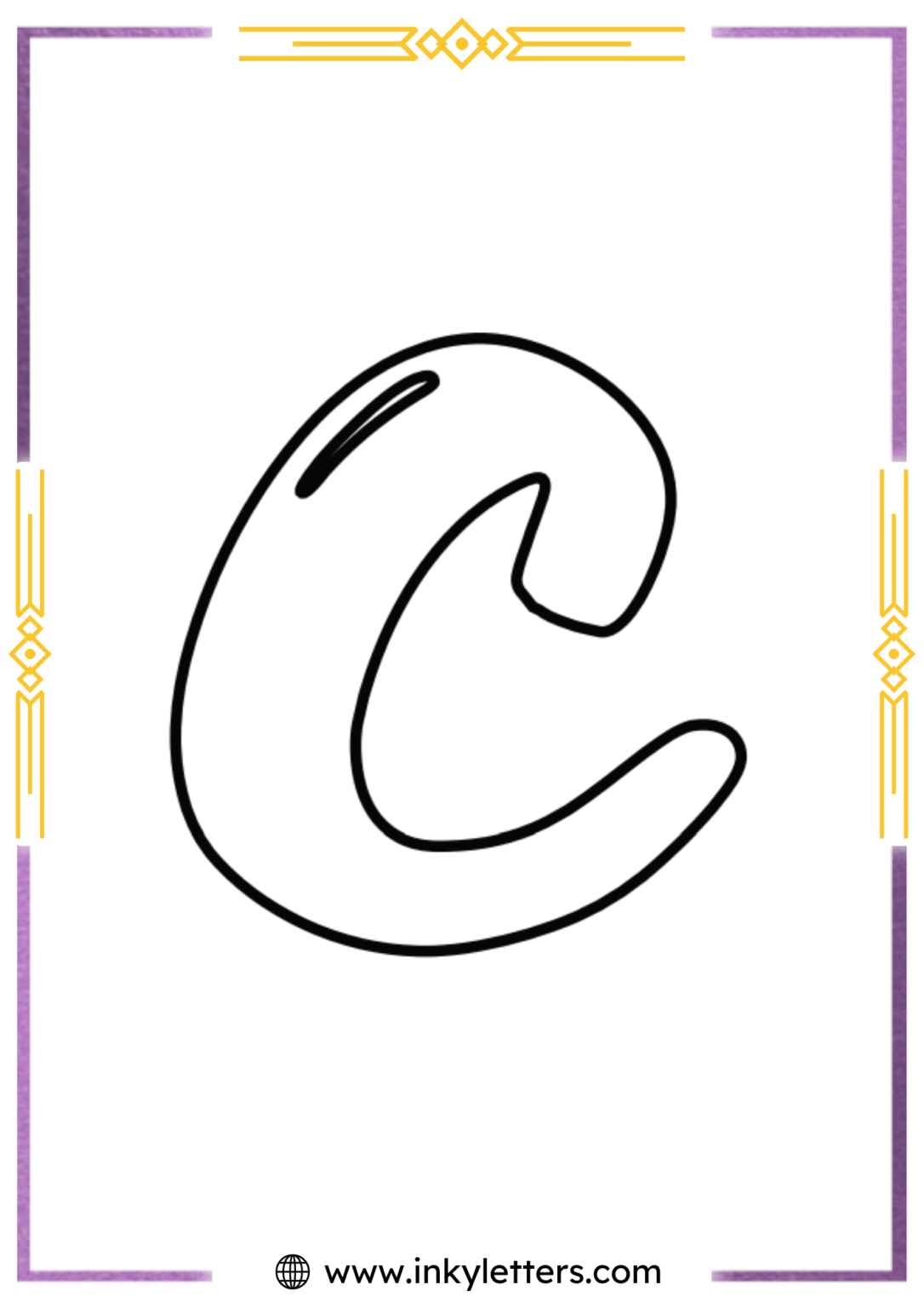 Free Printable Bubble Letter C Inky Letters — free download