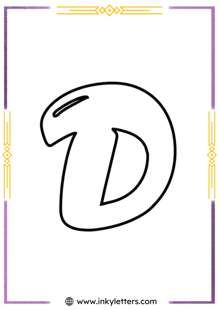 Magic Style Uppercase Bubble Letter d