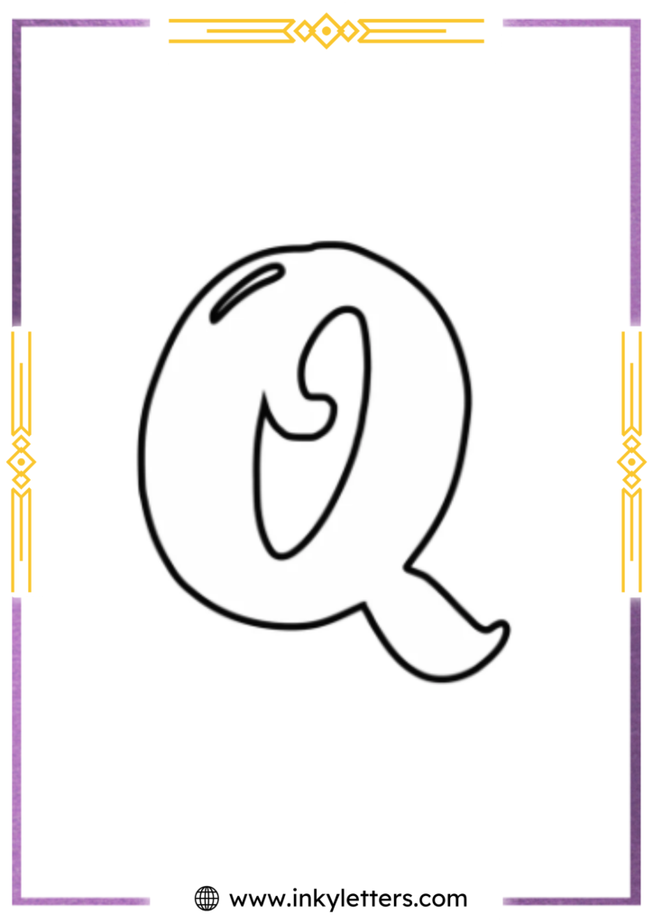 Magic Style Uppercase Bubble Letter q