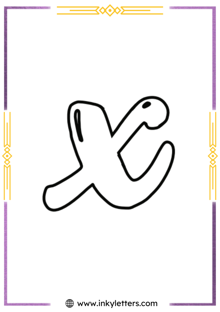 Magic Style Uppercase Bubble Letter x