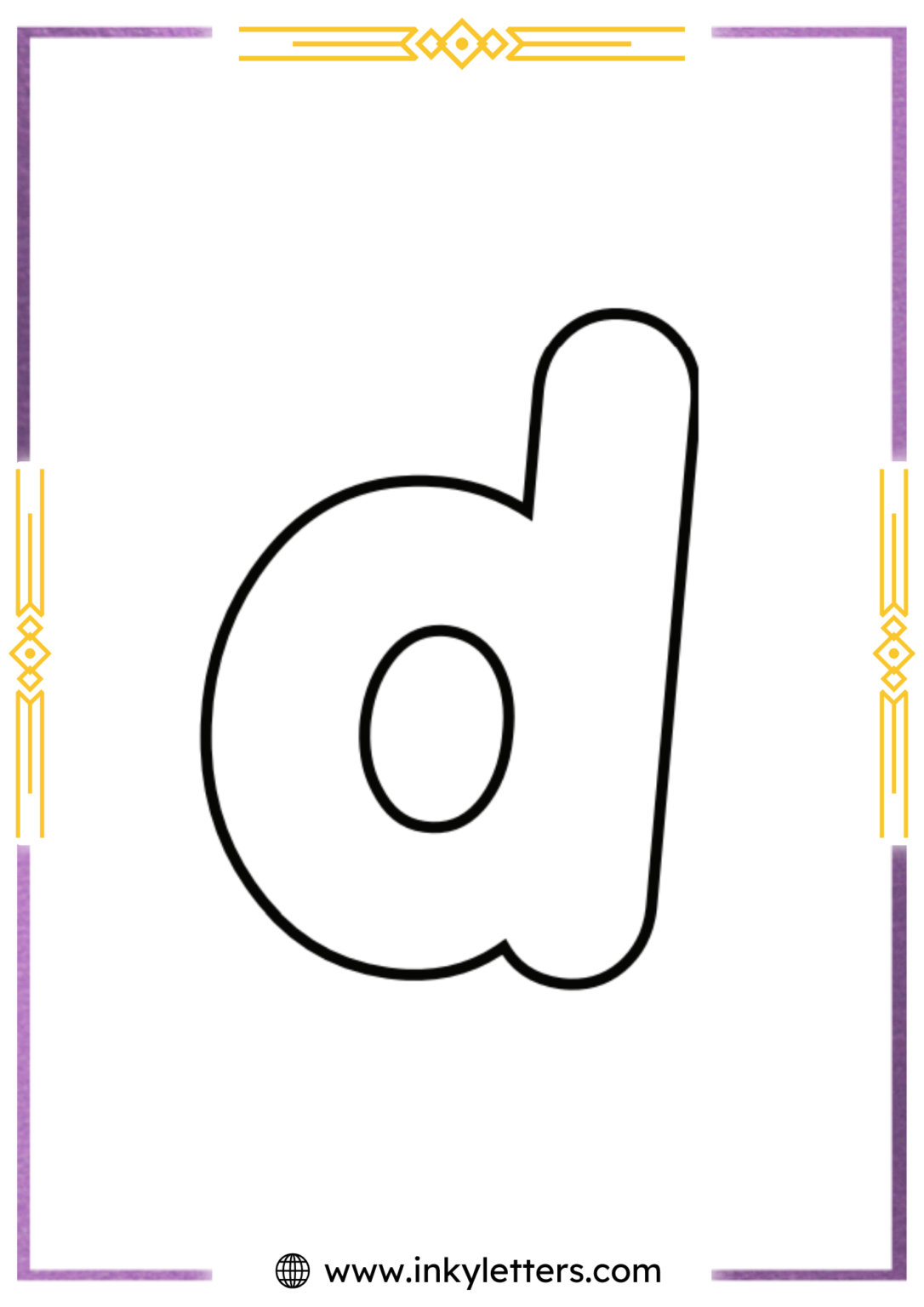 Free Printable Bubble Letter D Inky Letters — free download